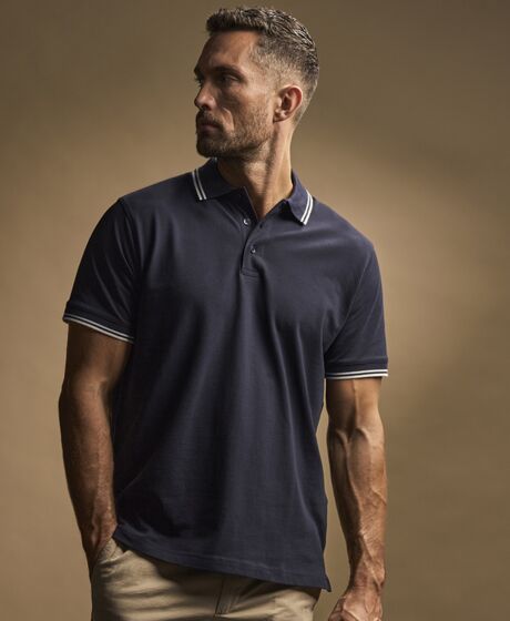 Tee Jays Luxury Stretch Tipped Polo Shirt Thumbnail