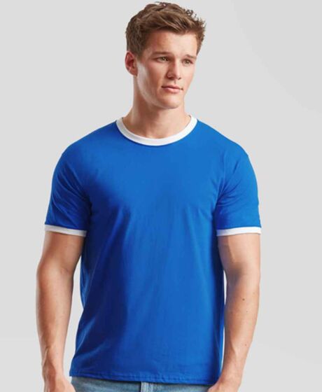 Fruit of the Loom Contrast Ringer T-Shirt Thumbnail